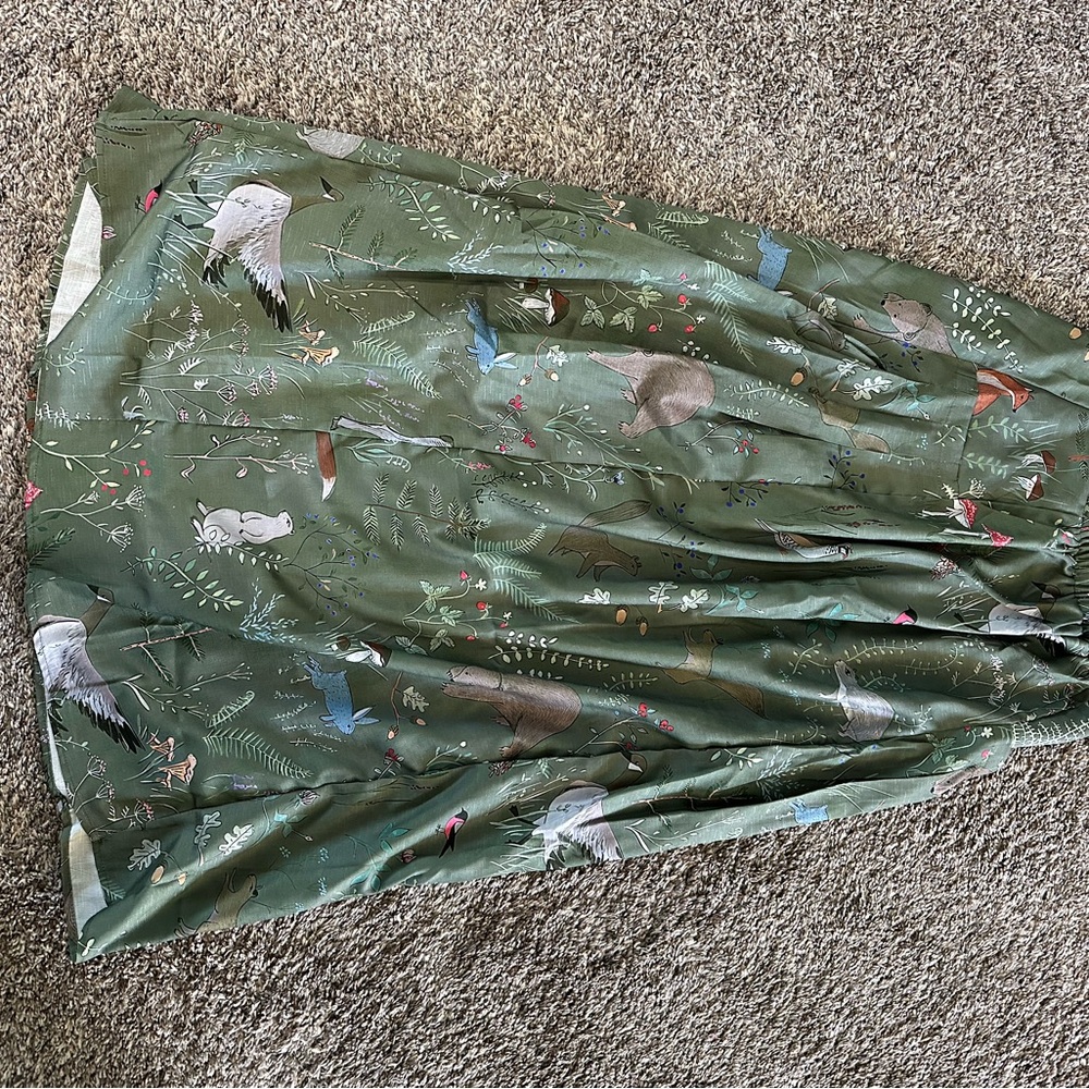 Source Unknown Green Maxi A-Line Skirt for Casual Wear